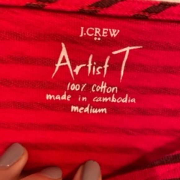 JCrew Artist Striped Breton Top Size M - Picture 2 of 3